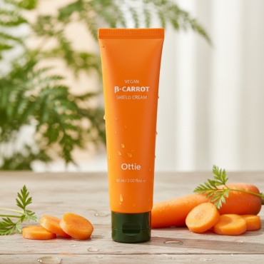 Ottie крем Крем для лица с экстрактом моркови Vegan Beta-Carrot Shield Cream 60ml для лица, для зоны декольте 60 мл