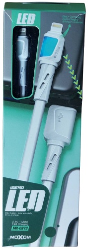 Кабель Moxom USB 2.0 (M), Lightning (M), 1 м, MX-CB73 белый