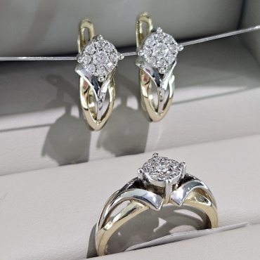 Gaukhar Jewelry 020SET765 вес 7.48 г золото, бриллиант