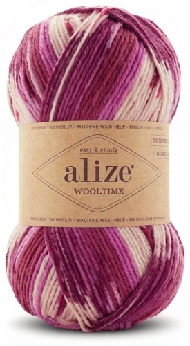 Моток Alize Wooltime 11020 мультиколор 200 м 100 г