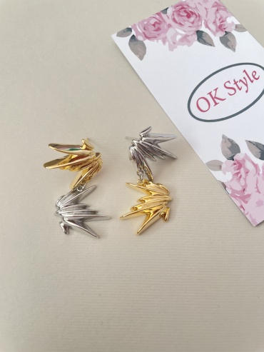 Серьги OK Style бижутерный сплав, без вставок