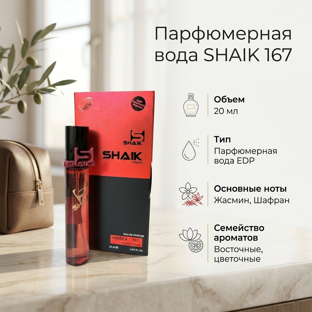 Shaik 167 Baccarat ROuge 540 парфюмерная вода EDP 20 мл, унисекс
