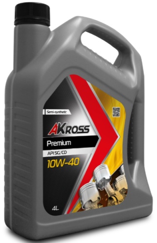 Полусинтетическое AKross akross 10W-40 4 л