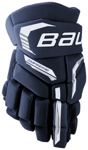 Bauer Перчатки хоккейные S26 SUPREME F40 JR, 11" размер белый, синий 11