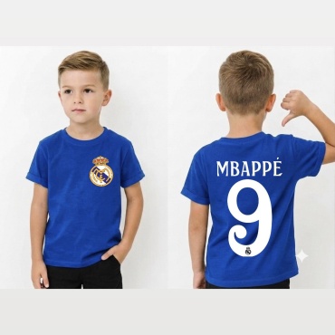 Футболка KOZ timesin Real Madrid клуба, MBAPPÉ 9 синий