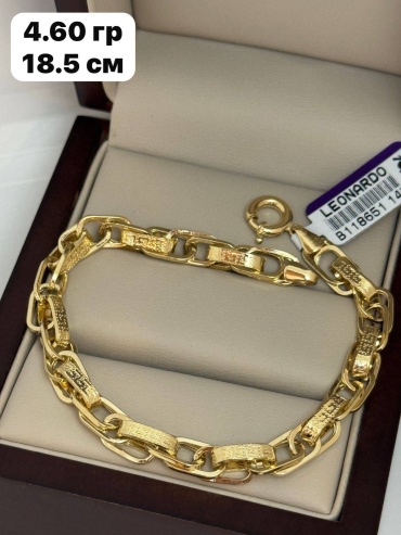 Sandu gold 48522251 длина 18.5 см, вес 4.6 г золото, плетение отсутствует