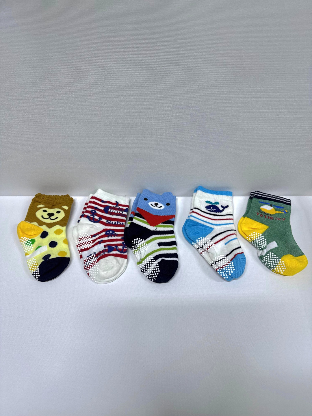 Носки 08А 5 пар черный, белый, бежевый 1-3лет