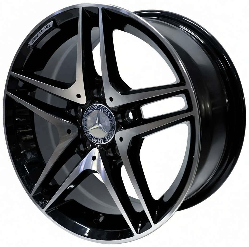 Wheels 5011 7x15/5x112 D66.6 ET35 4 диска черный, серебристый