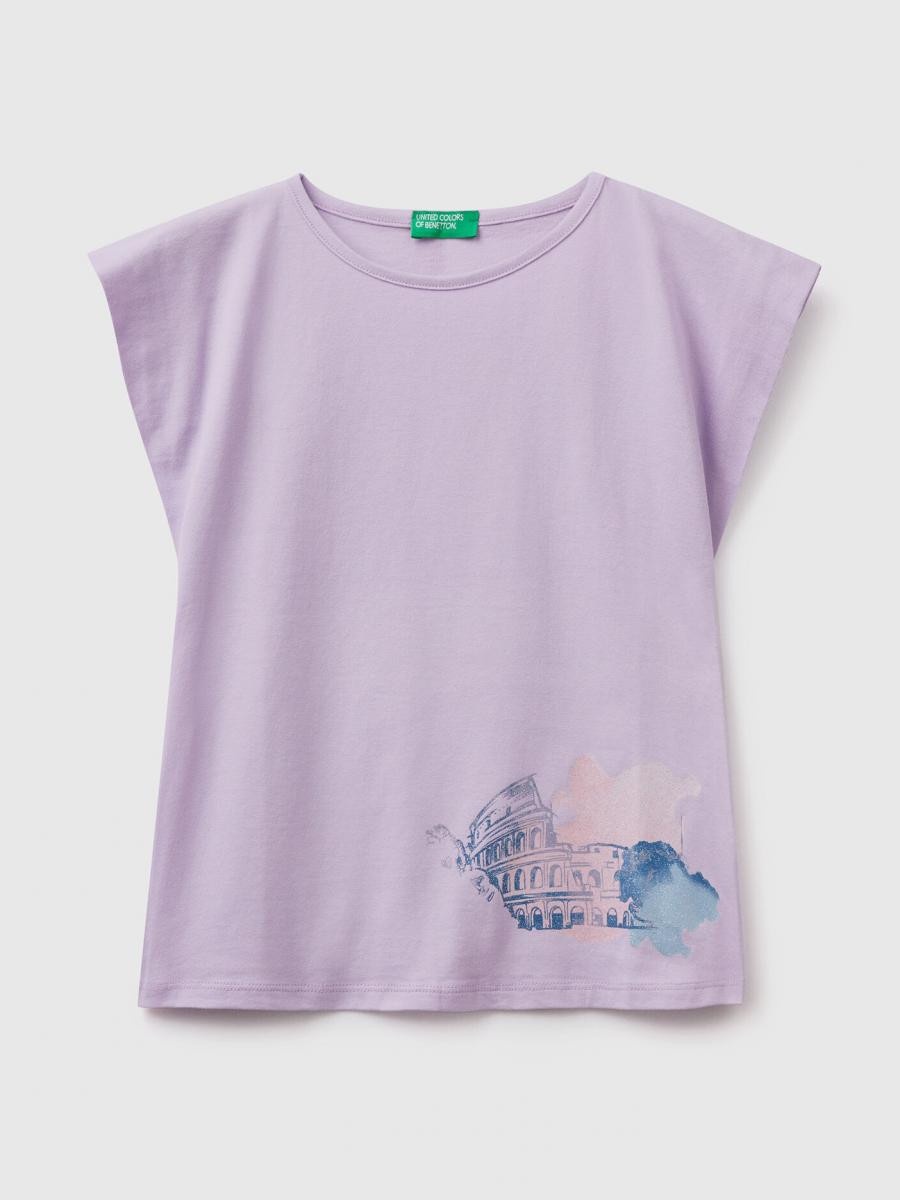 Футболка UNITED COLORS OF BENETTON фиолетовый