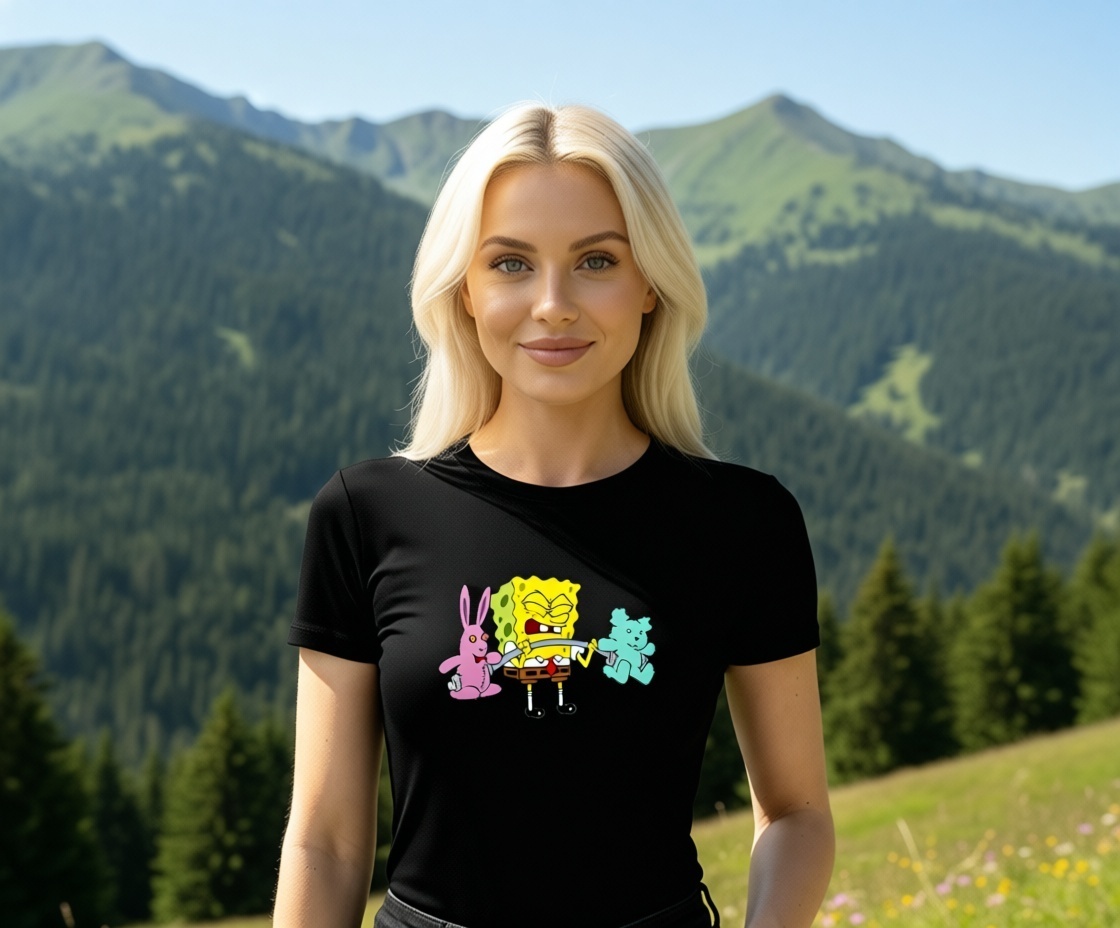 Футболка Mustang Tee Губка Боб Тренька черный