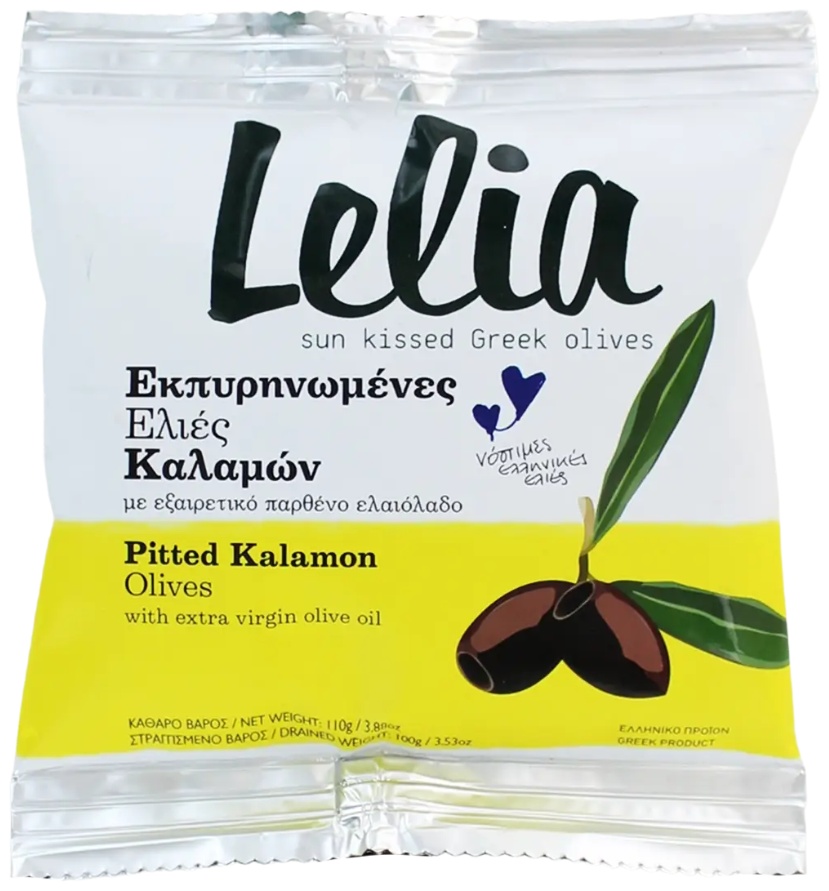 Lelia оливки каламата без косточек в оливковом масле 110 г