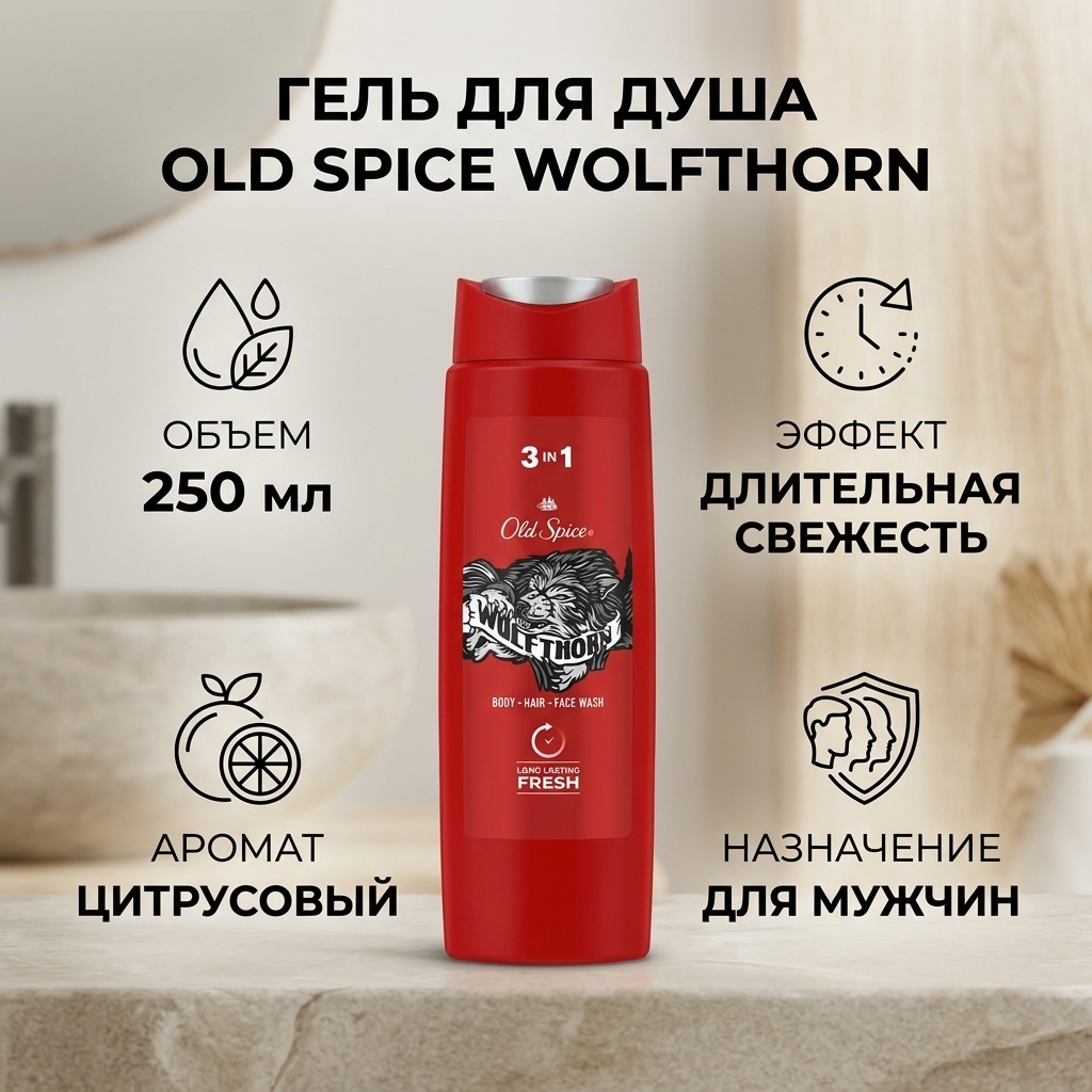 Old Spice Old Spice WOLFTHORN Гель для душа 250 мл гель 250 мл