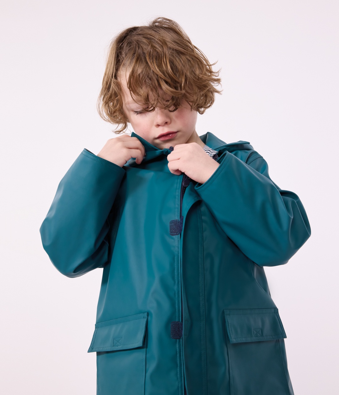 Плащ Petit Bateau бирюзовый