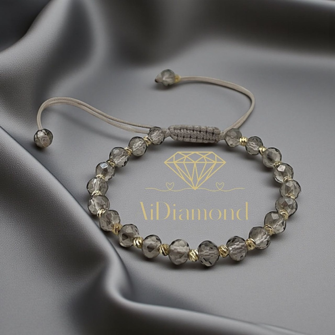 AiDiamond длина 19 см натуральный камень, медицинское золото, хрусталь