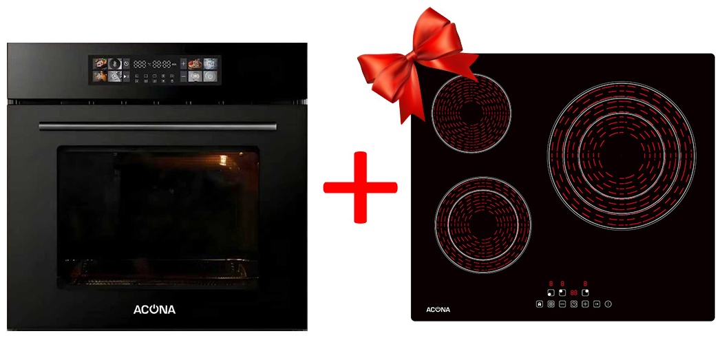 Духовой шкаф ACONA X1000BK + TC6103BK черный