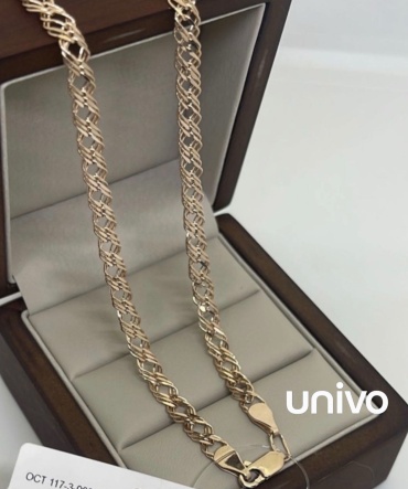 UNIVO 9.1/585/55 длина 55 см, вес 9.1 г золото, плетение ромб