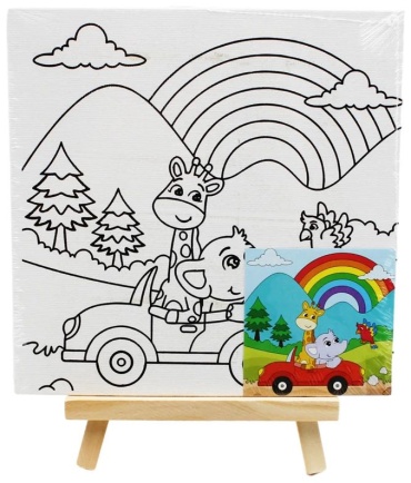 Картина по контурам Baby Art Картина раскраска для малышей холст на подрамнике 15x15 см