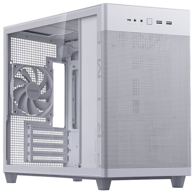 Корпус ASUS AP201 Tempered Glass белый