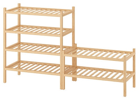 IKEA набор органайзеров для обуви коричневый, 3 шт