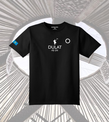 Футболка Qazaqsha Otbasy DULAT черный