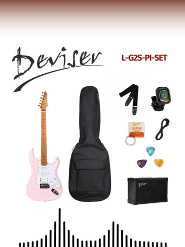 Набор с электрогитарой Deviser L-G2S-PI-Set розовый