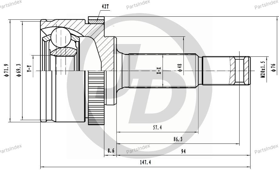JD ШРУС JCT0031A