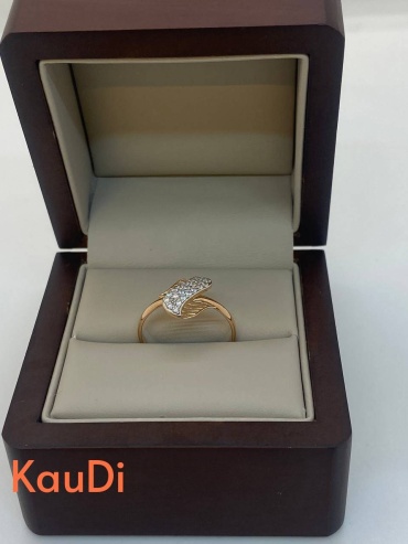 KauDi 98765 размер 18.5 вес 0.9 г золото, фианит