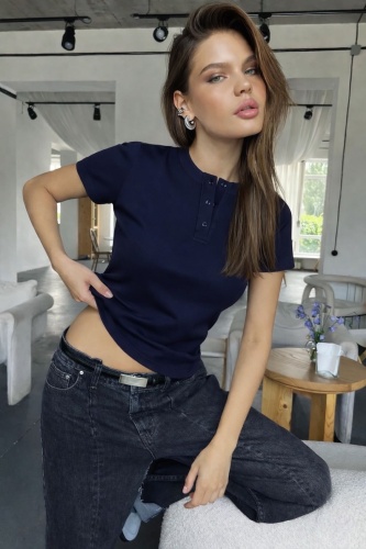 Блузка AMOLLYA синий