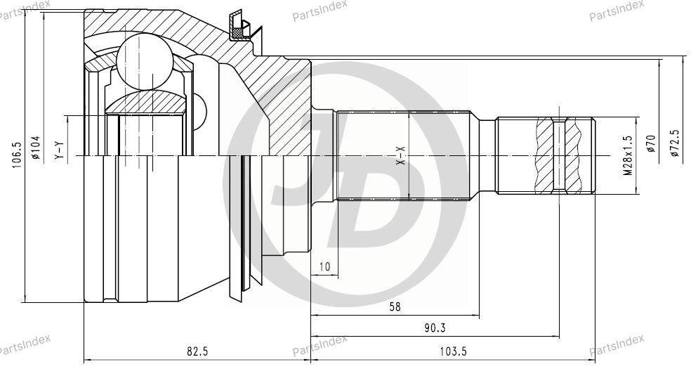 JD ШРУС JCT0064A