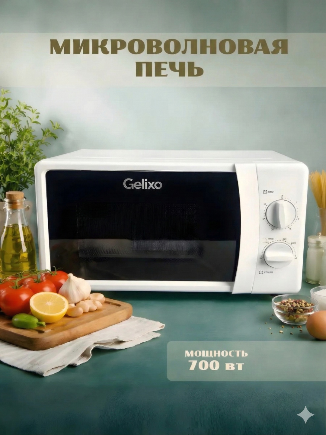 Микроволновая печь Gelixo MICROWAVE MW-20 белый