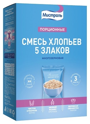 Мистраль 5 злаков каша овсяная 240 г