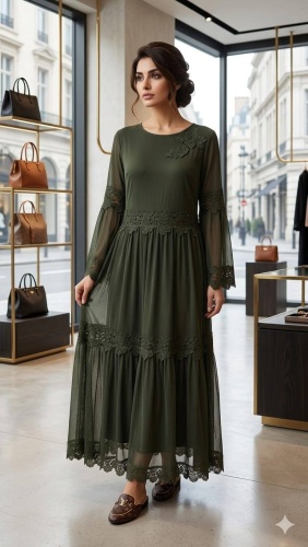 Вечернее платье FASHION хаки