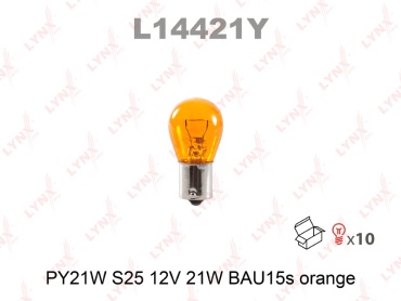 LYNXauto L14421Y галогенная PY21W, 10 шт