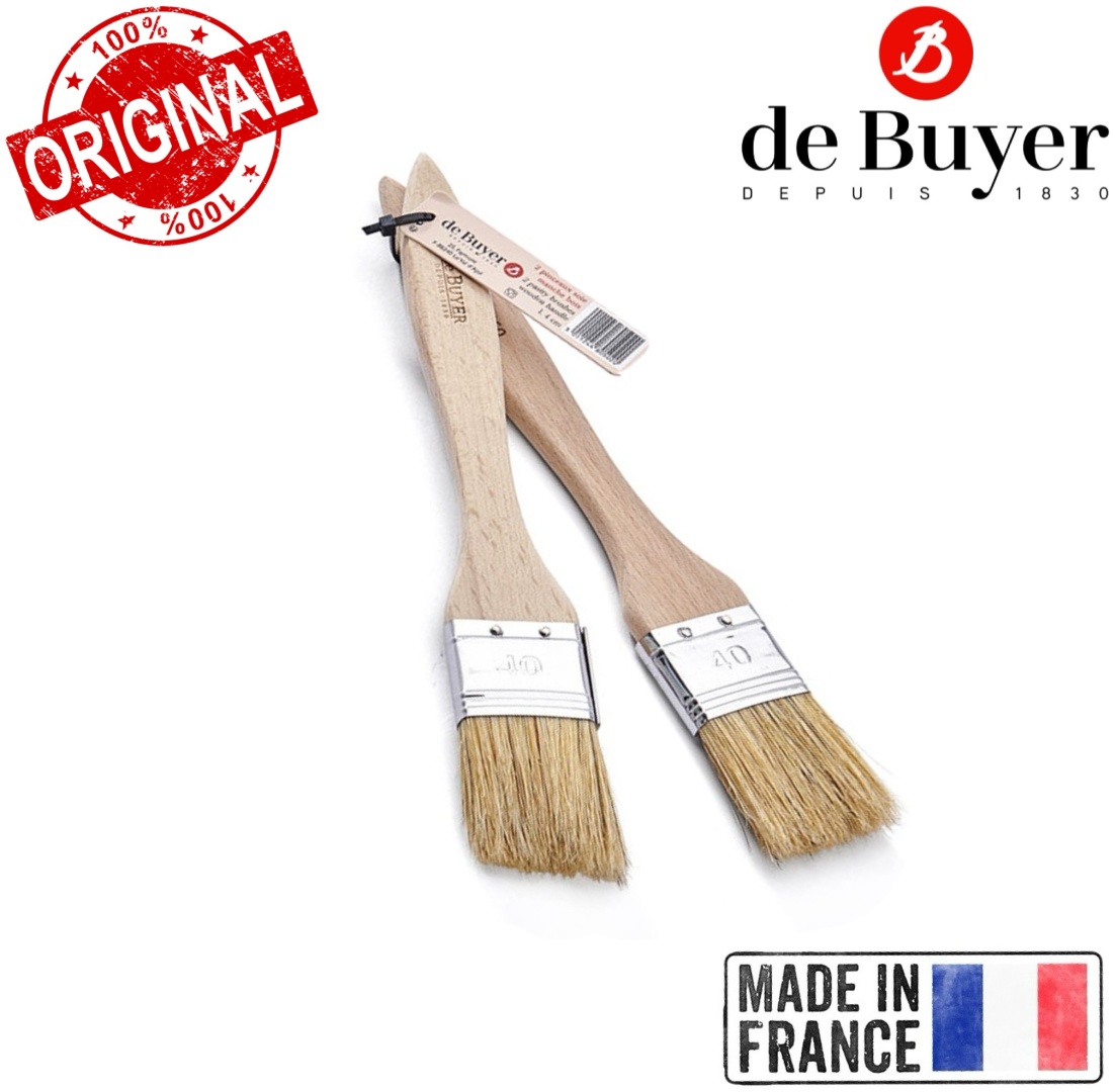 Кисть кулинарная De Buyer дерево, 2 шт