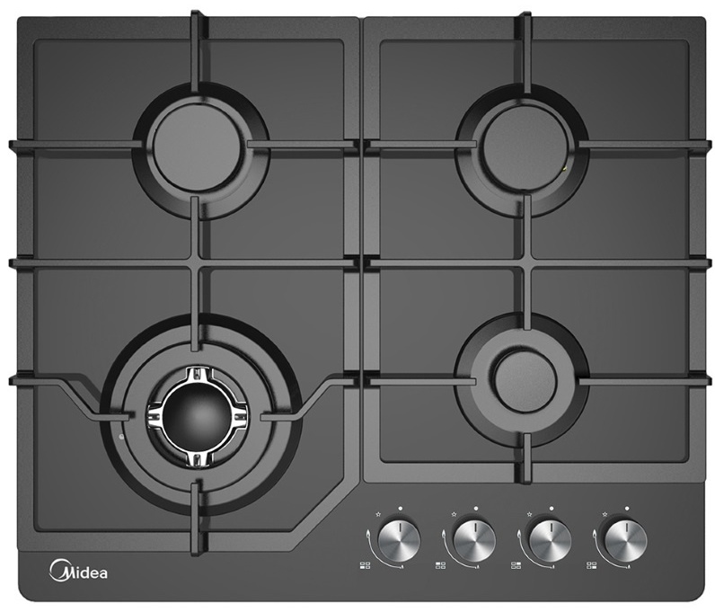 Газовая варочная поверхность Midea MG684TG B черный