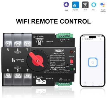 Блок автозапуска Tomzn TOQ7e-125/3/WiFi 380 В125 А60 кВт