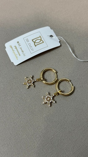 Серьги DiDi Jewelry латунь, цирконий