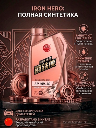 Синтетическое Zero Mileage Iron hero Champion 0W-30 1 л
