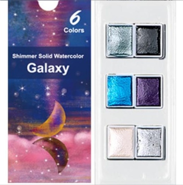 Краски акварельные Galaxy 6 шт 3.5 мл
