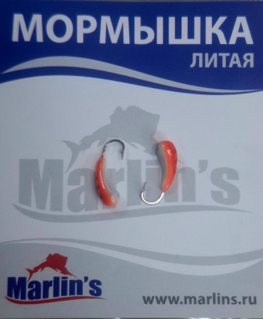 Мормышка Marlin's 7202-108 2 шт 3 мм Оранжевый, Белый