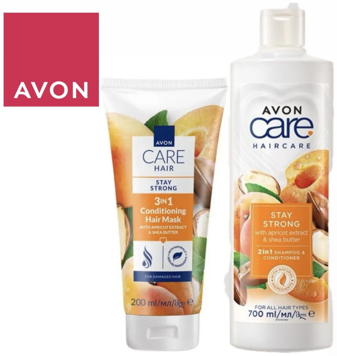 Avon Набор шампунь и маска для волос с абрикосом и маслом ши набор по уходу за волосами унисекс