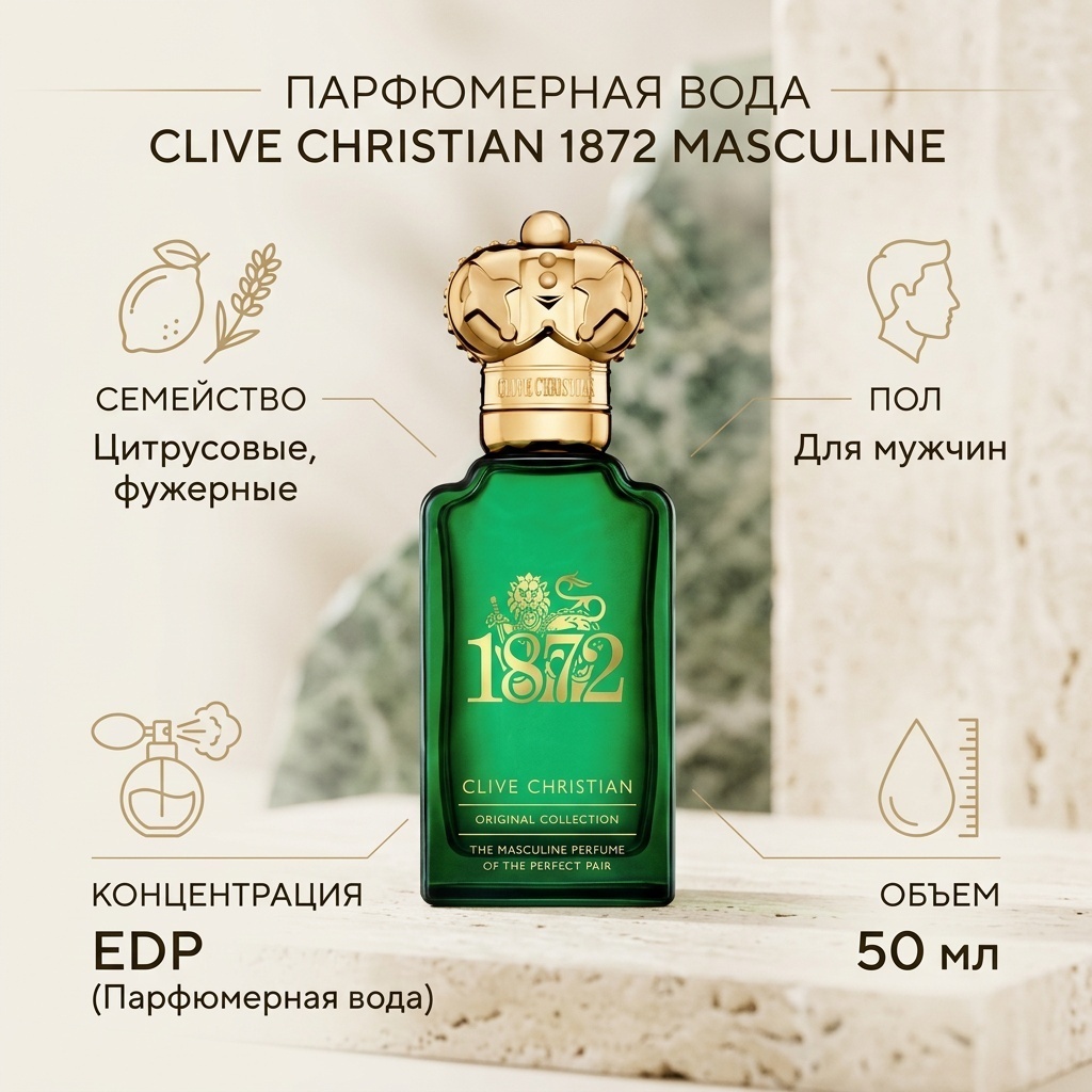 Clive Christian 1872 Masculine парфюмерная вода EDP 50 мл, для мужчин