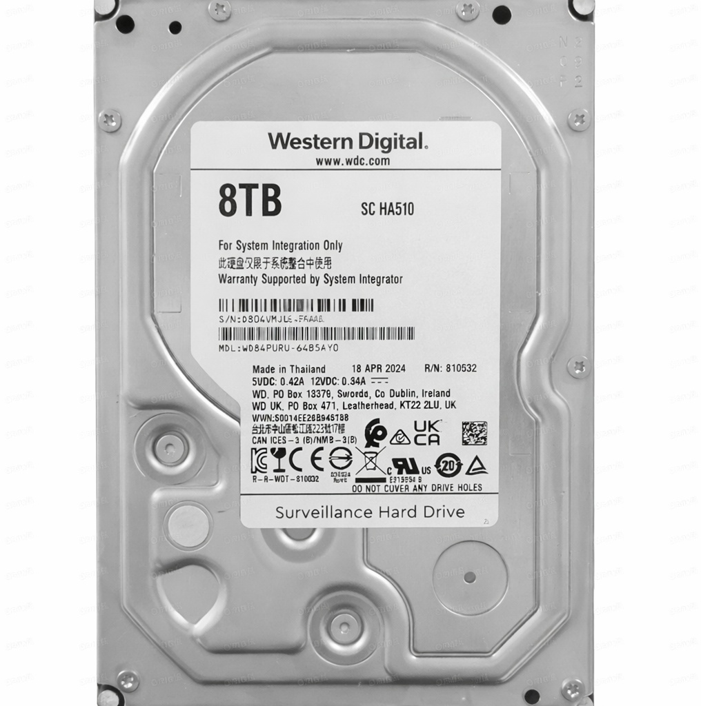 HDD Western Digital WD84PURU-64B5AY0 8000 Гб