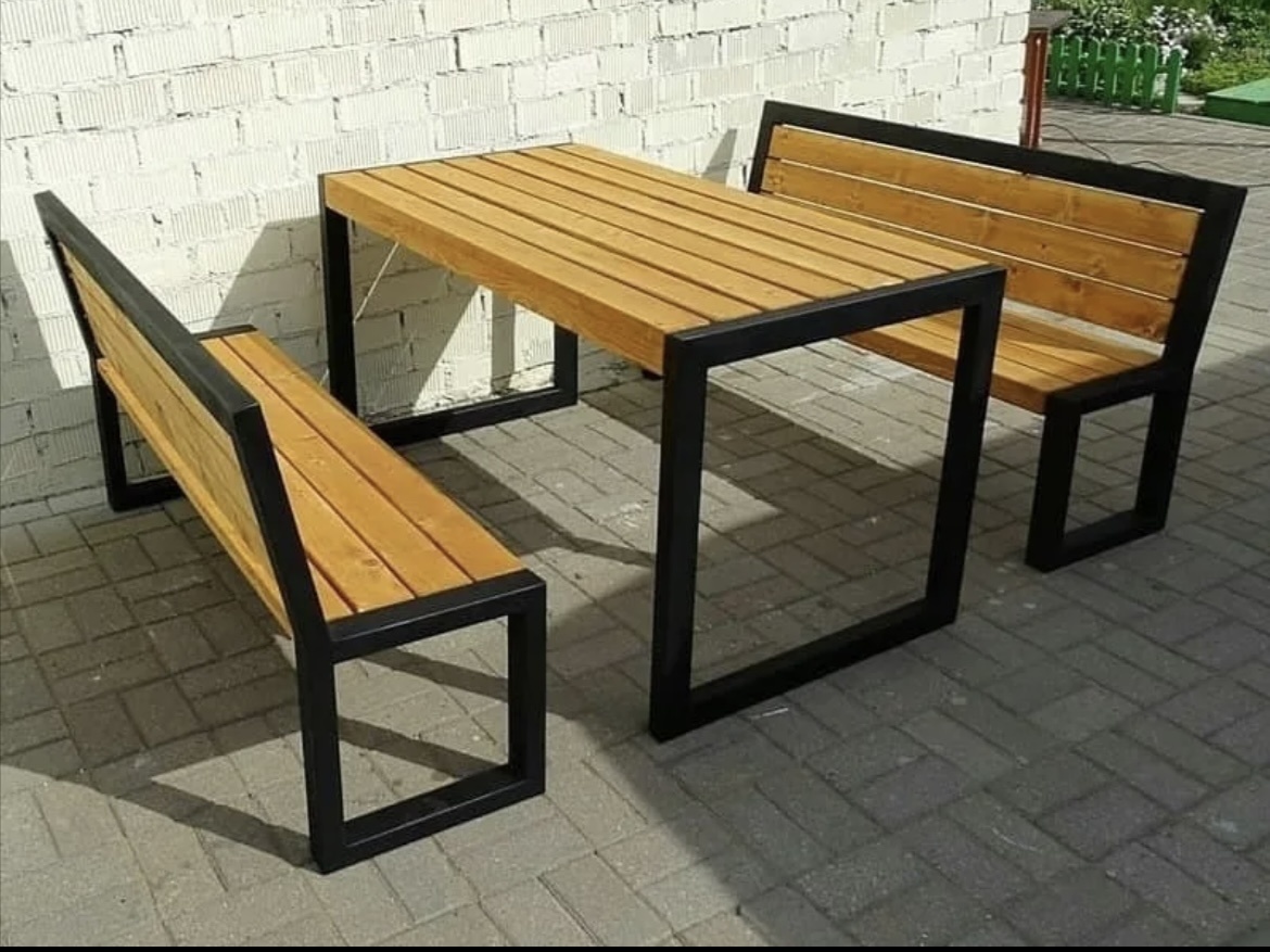 Скамейка со спинкой 180 см металл, макс.нагрузка: 350 кг