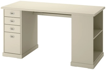 Стол компьютерный IKEA ВЕБЬЁРН (VEBJÖRN), 140х60x72 см, бежевый