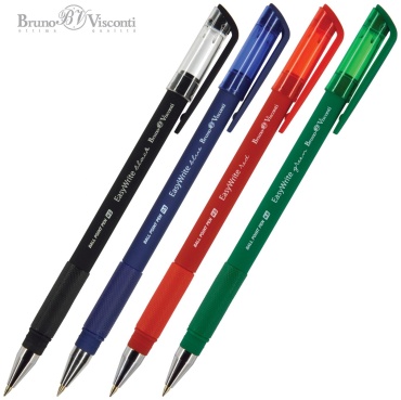 Ручка шариковая Bruno Visconti 20-0037 4 шт, 0.5 мм, цвет чернил черный, красный, зеленый, синий