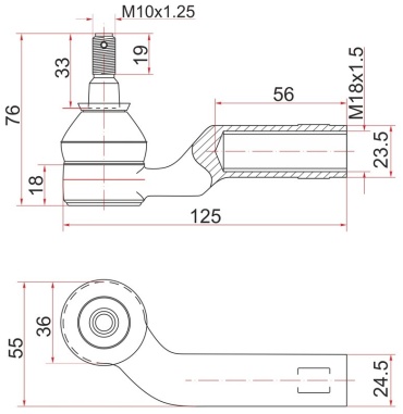 SAT рулевой наконечник ST-BP4L-32-280
