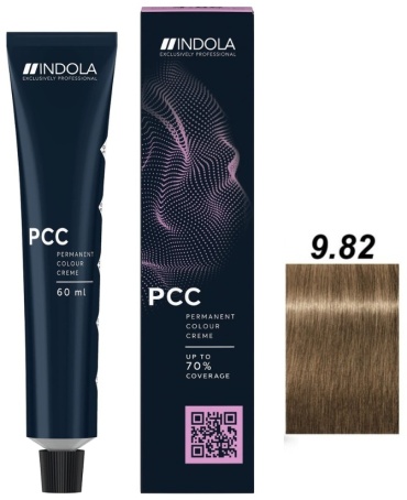 Indola Permanent Caring Color 9.82 блондин шоколадный перламутровый крем-краска 60 мл