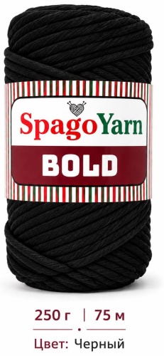 Бобина Spagoyarn 115 черный 75 м 250 г