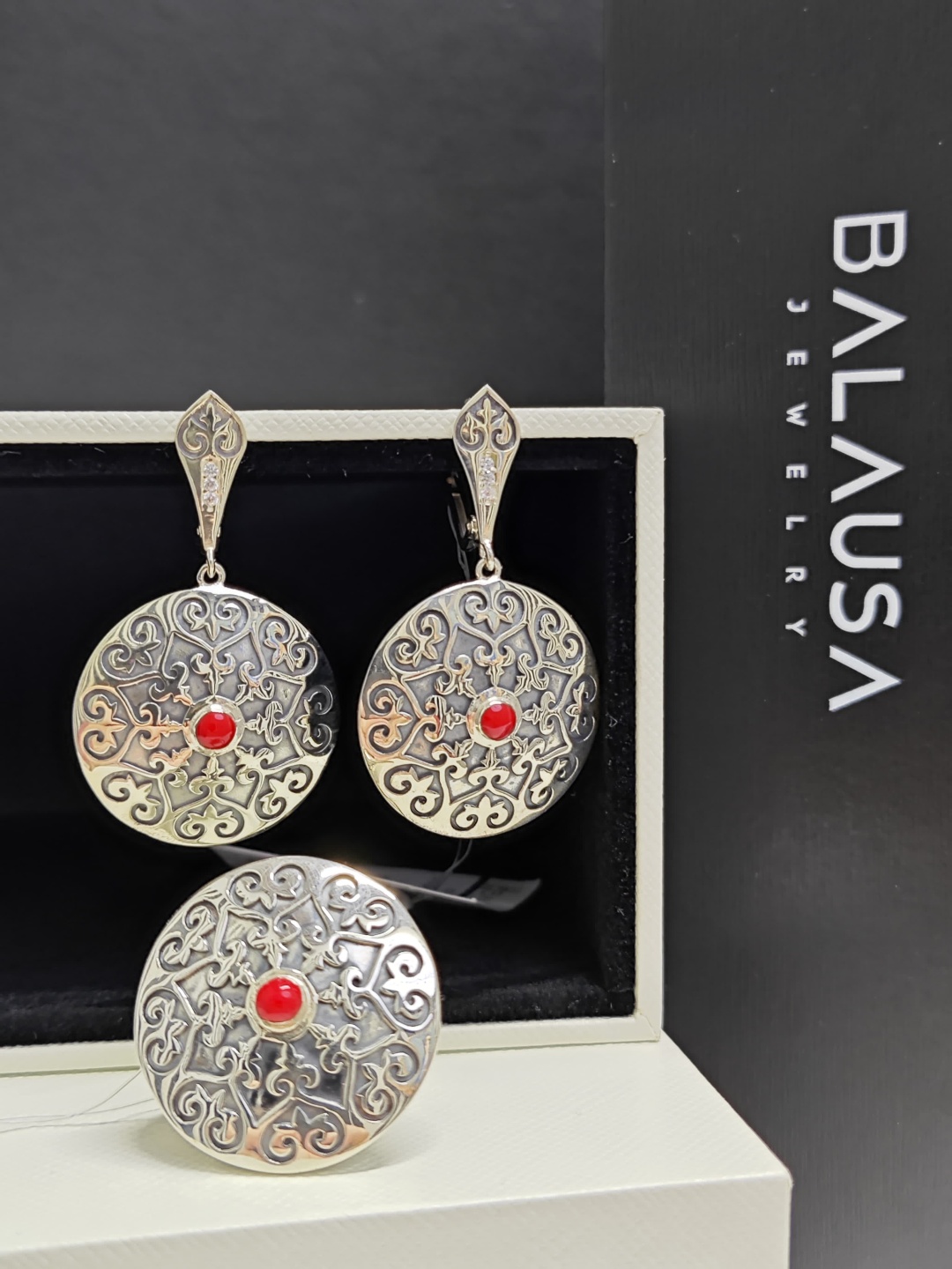 Balausa Jewelry ZH078 18.5р вес 19 г серебро, фианит, эмаль